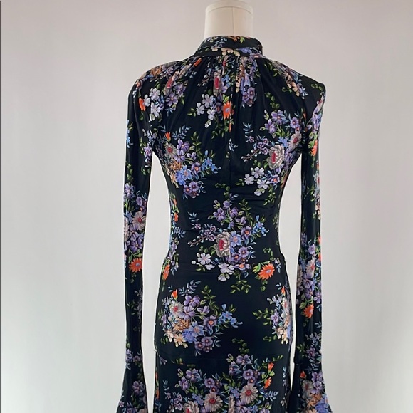 Paco Rabanne Black Floral Midi Dress, 34 - Picture 14 of 15